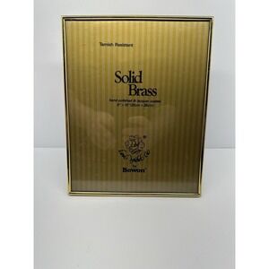 1980s Vintage Solid Brass Frame by Bowon 8"x10" Slim Bezel Hand Polished Lacquer